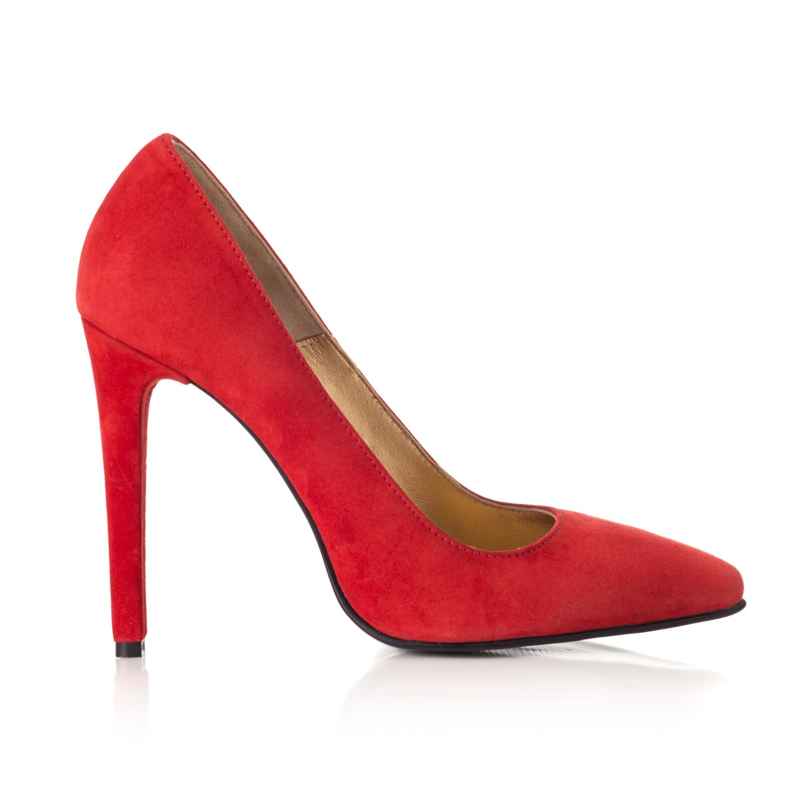 Pantofi dama din piele intoarsa, Stiletto Emma